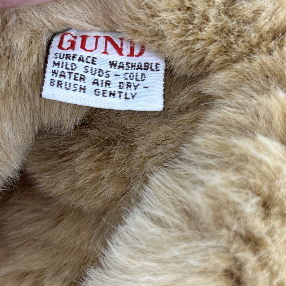 Vintage Gund Muttsy Plush Dog Puppy 19" Tan Suede Paws Stuffed Animal Collar - Picture 11 of 12
